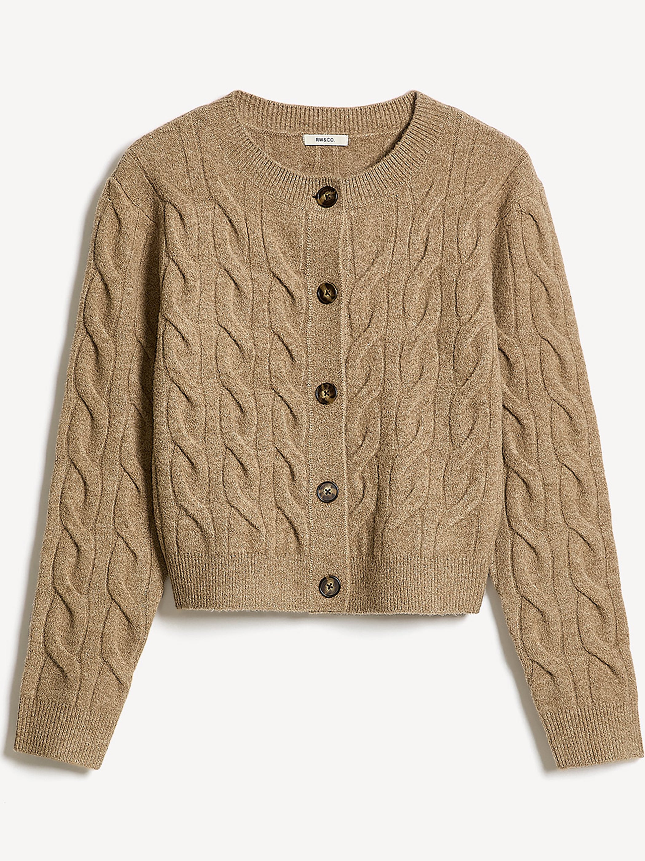 Long-Sleeve Cable-Stitch Cardigan