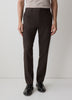 Slim Fit Dark Brown Brushed Twill Pant