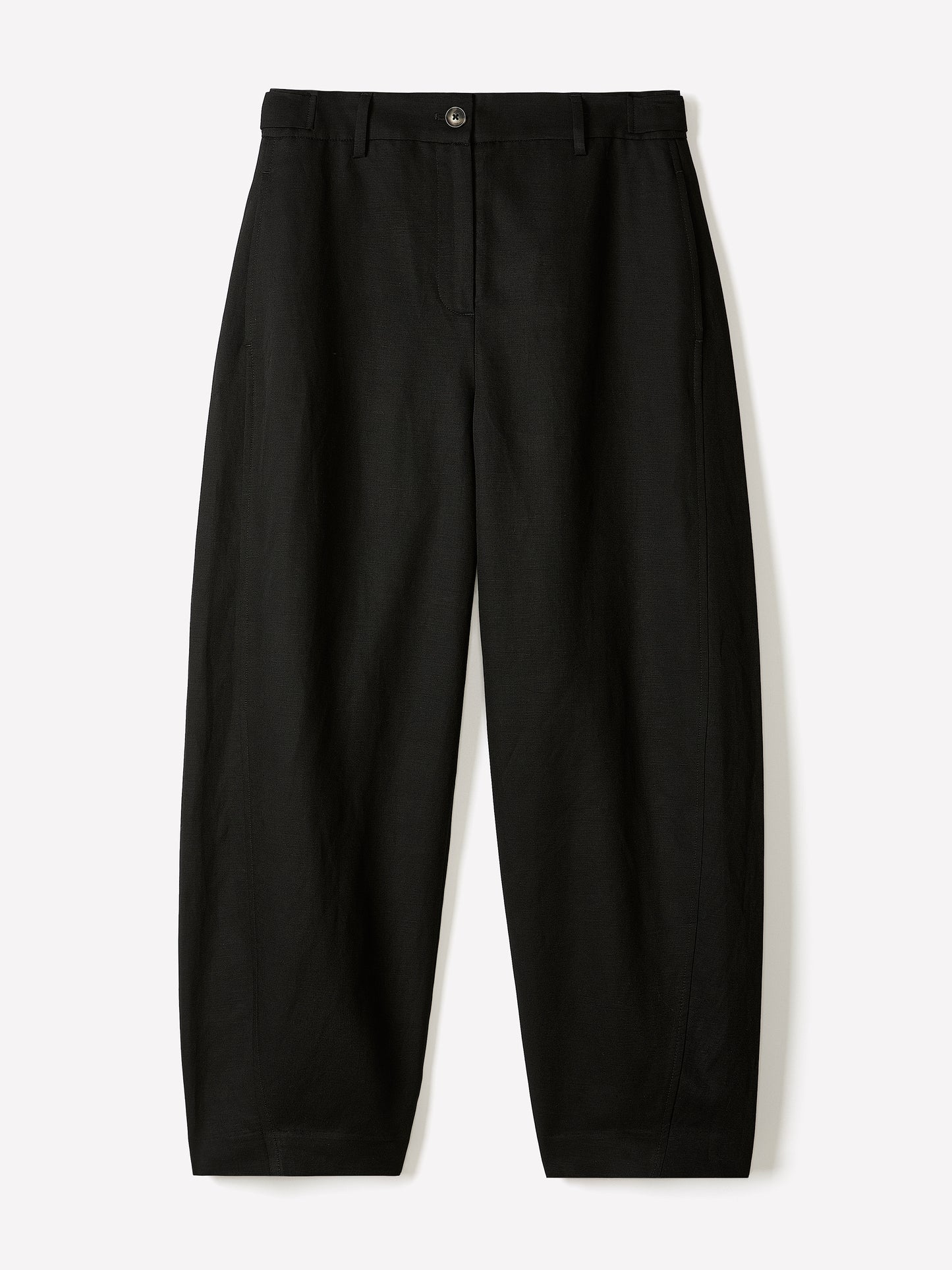 Twill High-Rise Barrel Pant