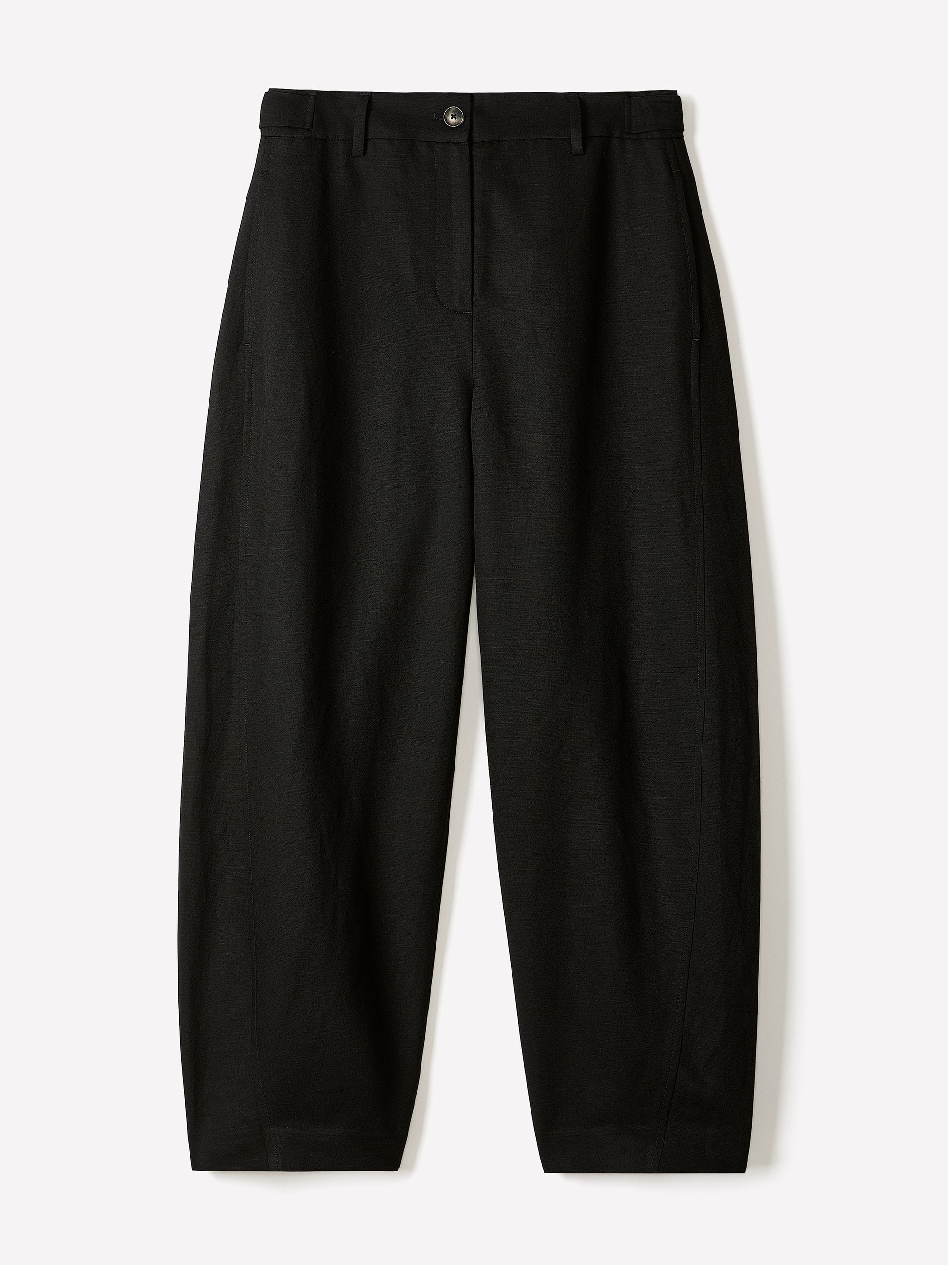 Twill High-Rise Barrel Pant