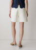 Woven Denim High Rise Mid Thigh Shorts