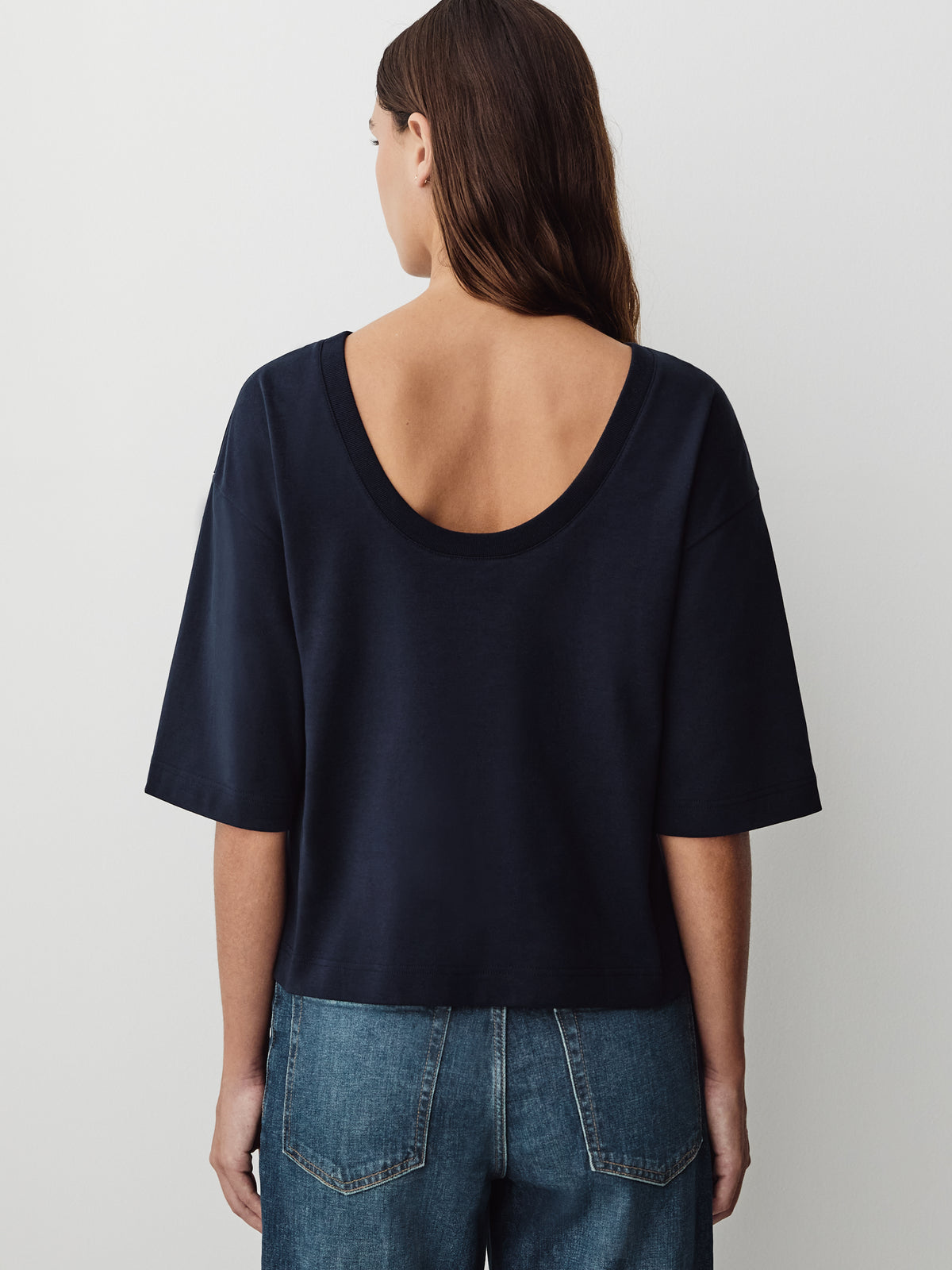 Regular Fit Cotton Scoop Neck Tee
