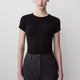 Short-Sleeve Crew-Neck Ribbed Basic Tee