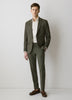 Slim-Fit Dark Green Suit Pant