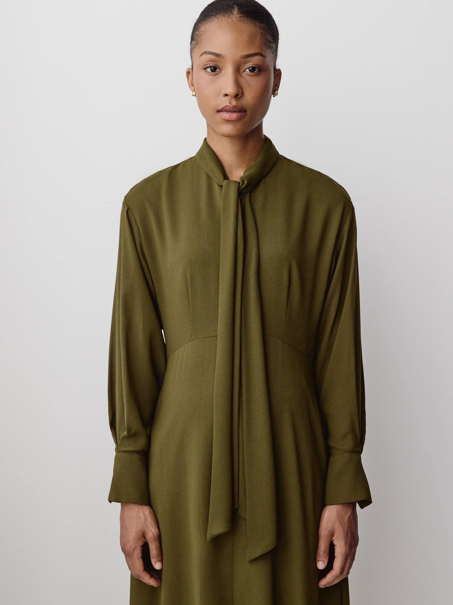 Woven Chiffon Asymmetric Hem Dress