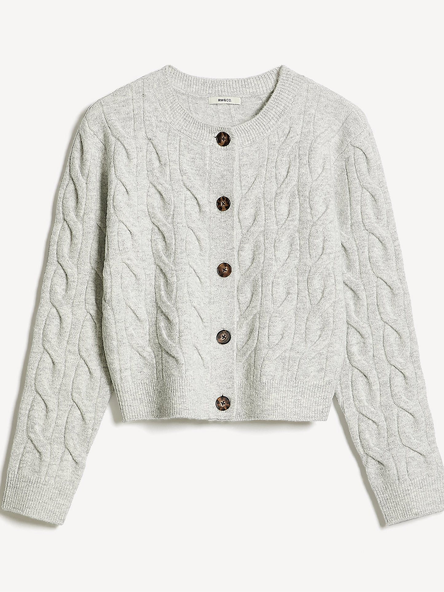 Long-Sleeve Cable-Stitch Cardigan