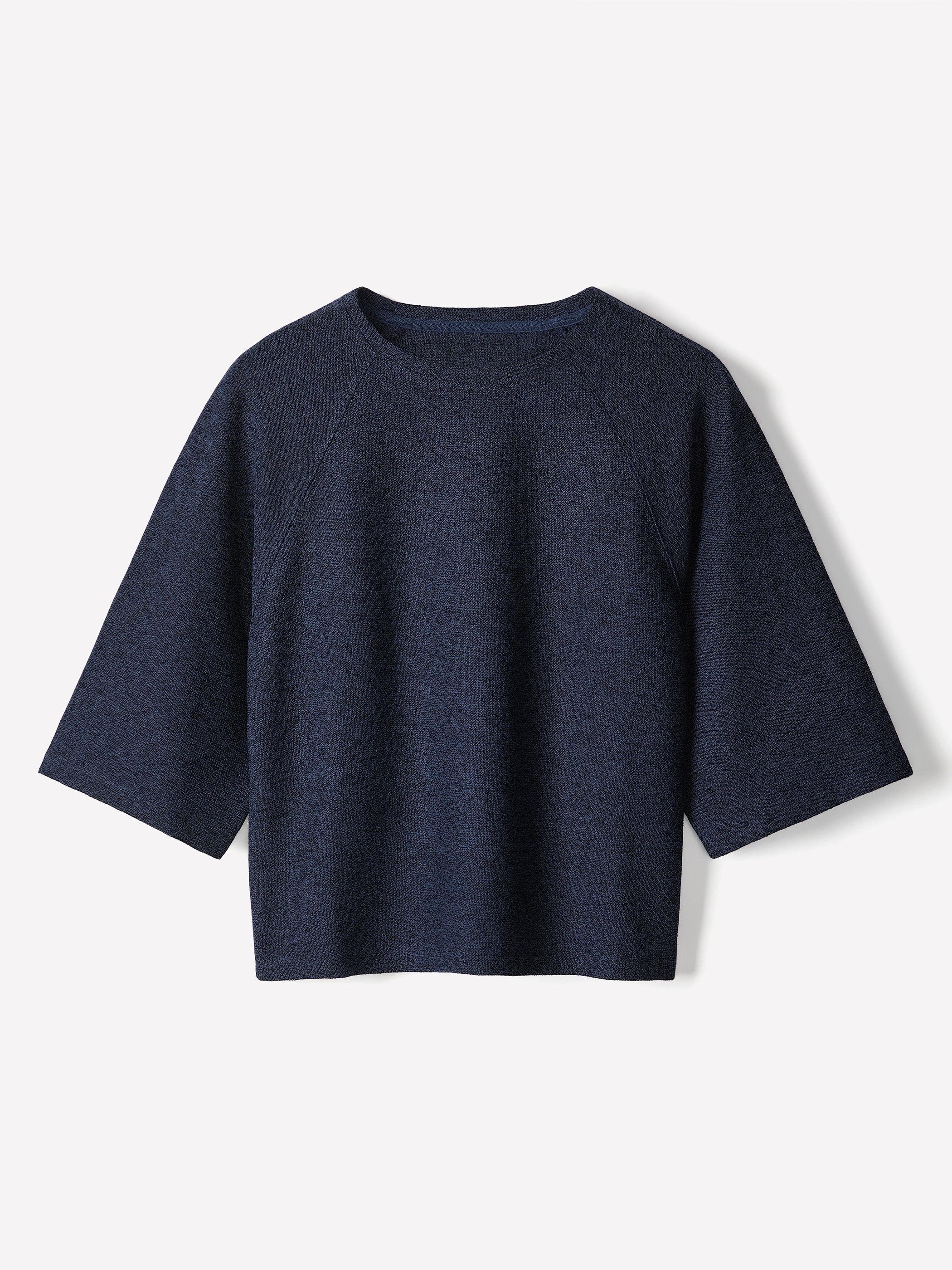 Long-Raglan-Sleeve Crew-Neck Top