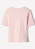 Fitted Cotton Modal Knit Pullover with Crew Neck