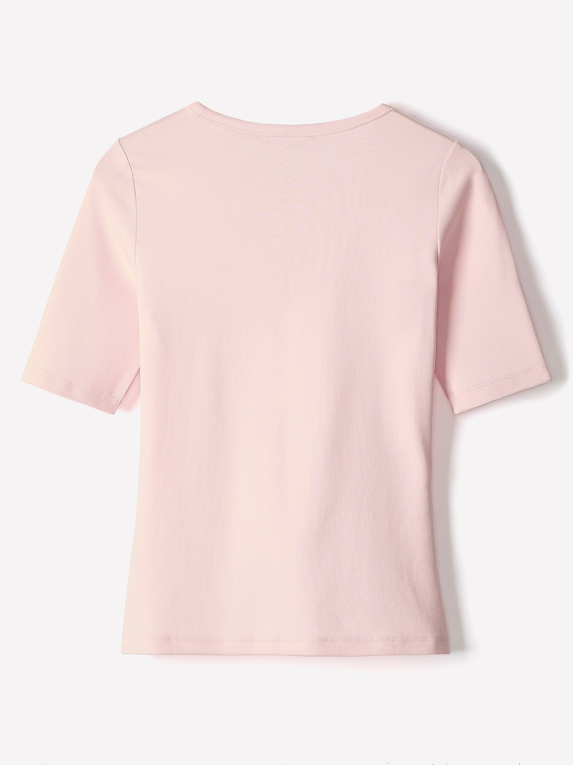 Fitted Cotton Modal Knit Pullover with Crew Neck