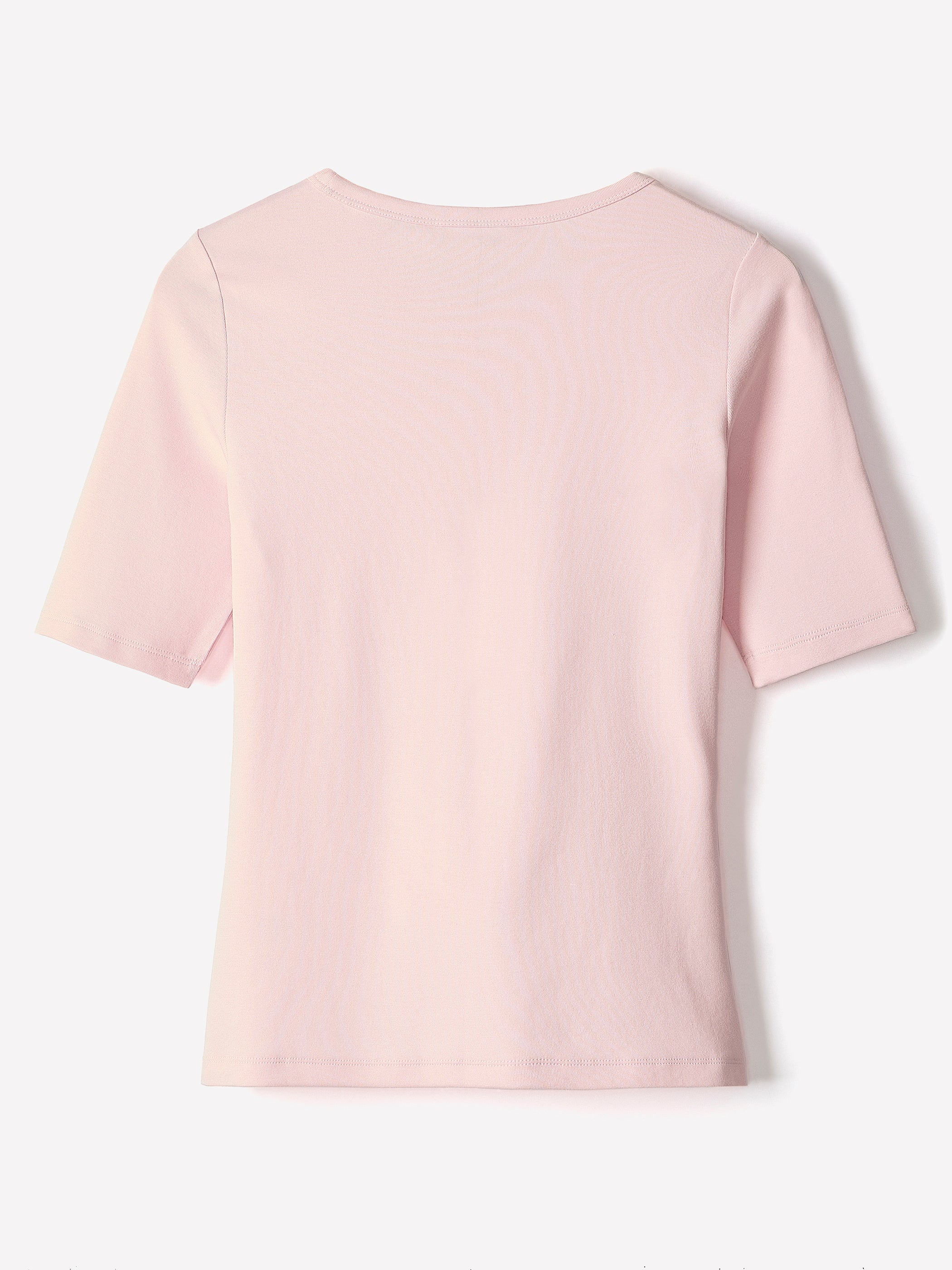 Fitted Cotton Modal Knit Pullover with Crew Neck