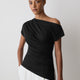 Off-Shoulder Knit Top in Silk Jersey