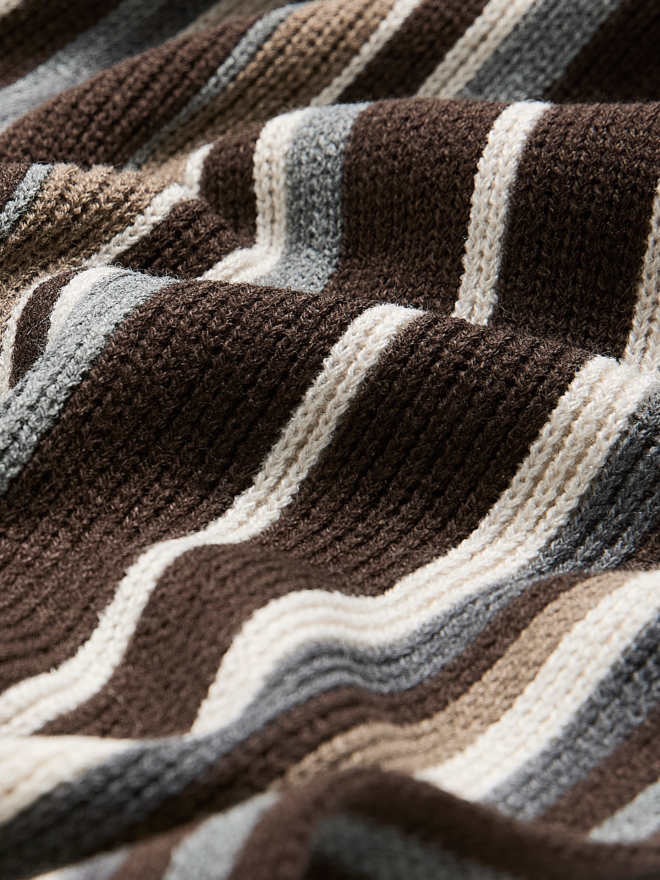 Striped Scarf with Fringes