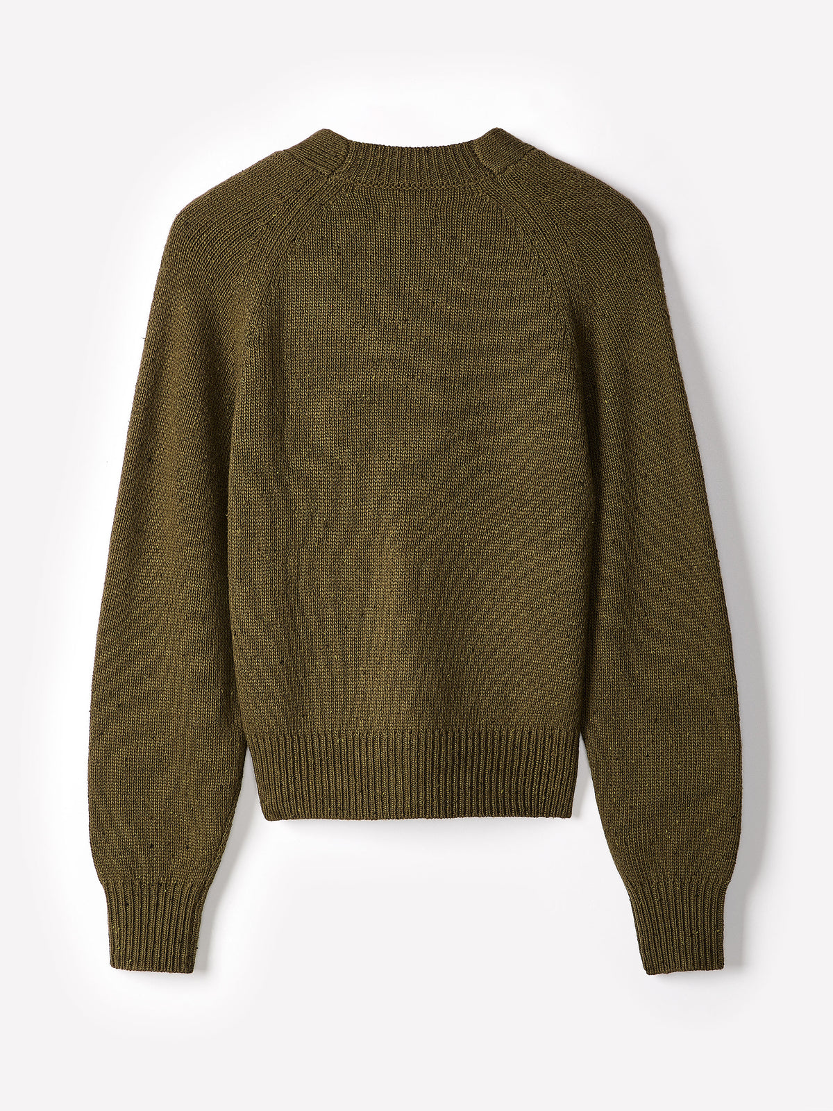 V-Neck Cardigan with Long Barrel Sleeves