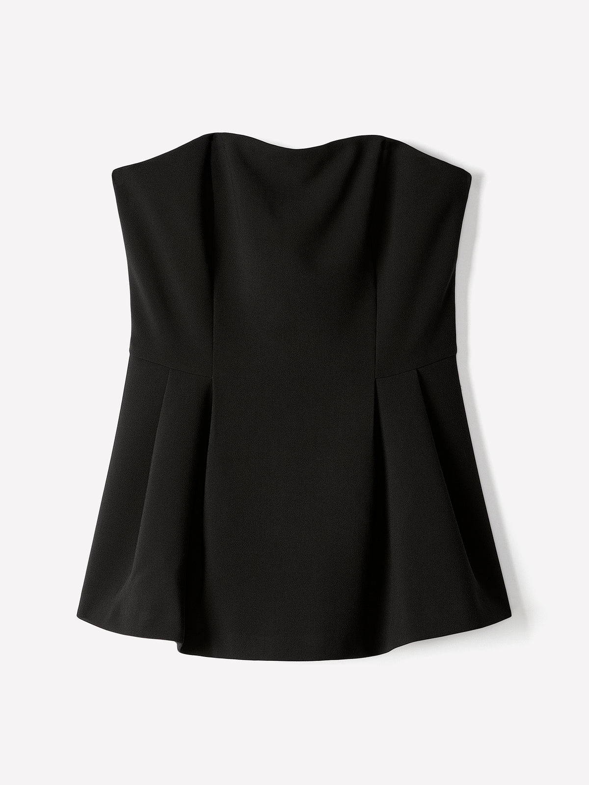 Peplum Tube Top Twill Fabric