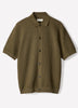 Short-Sleeve Textured Shirt Sweater