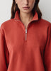Long-Sleeve Half-Zip Mock-Neck Sweater
