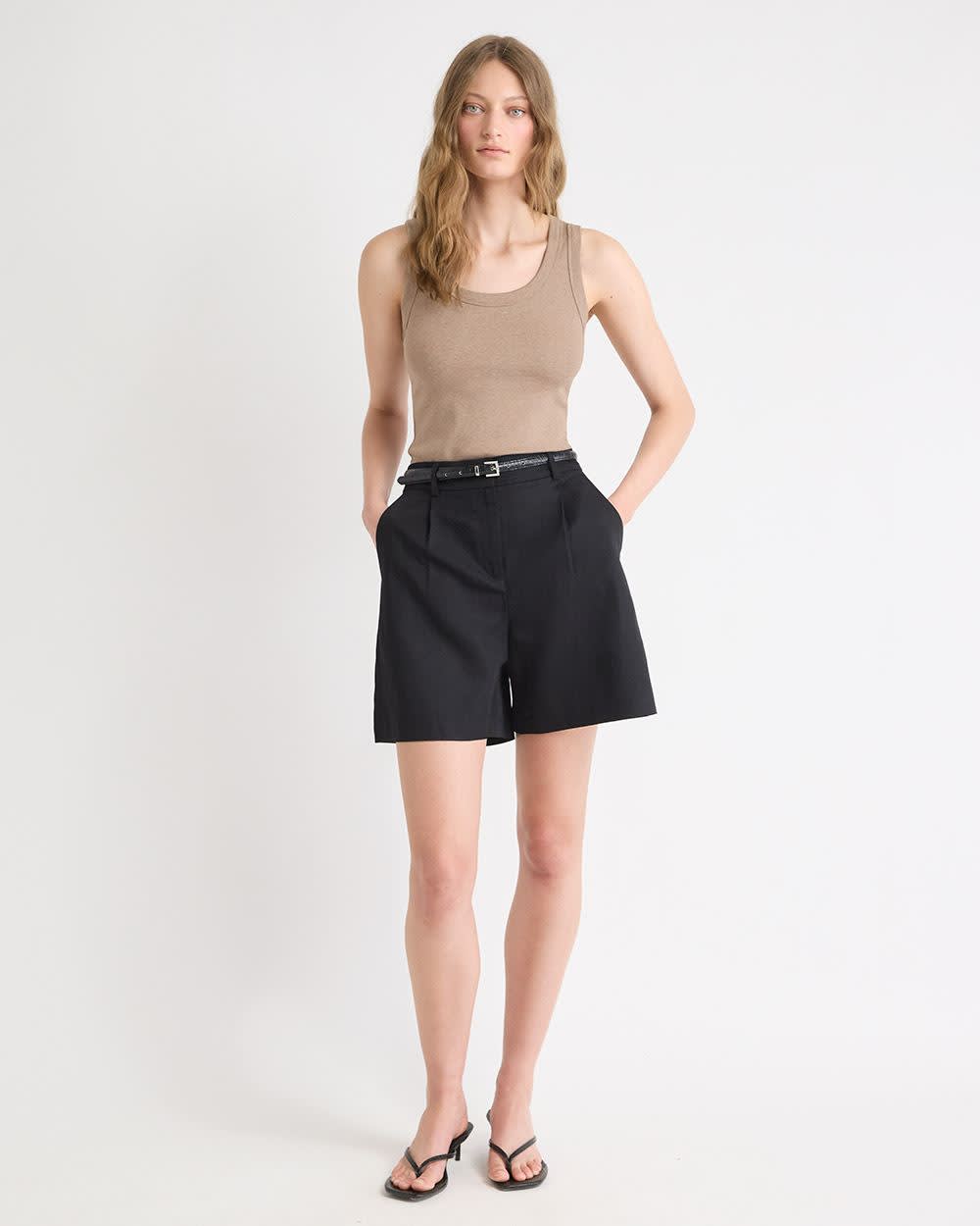 Camisole à Encolure Dégagée et Bretelles Larges