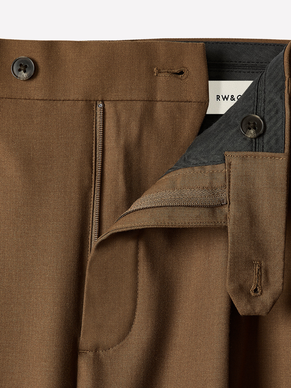 Wool-Blend Tapered-Leg Pleated Dress Pant