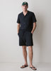 Mens Knit Textured Cotton Blend Shorts