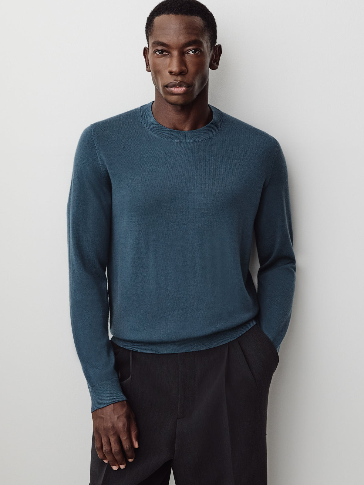 Merino-Wool Crew-Neck Sweater
