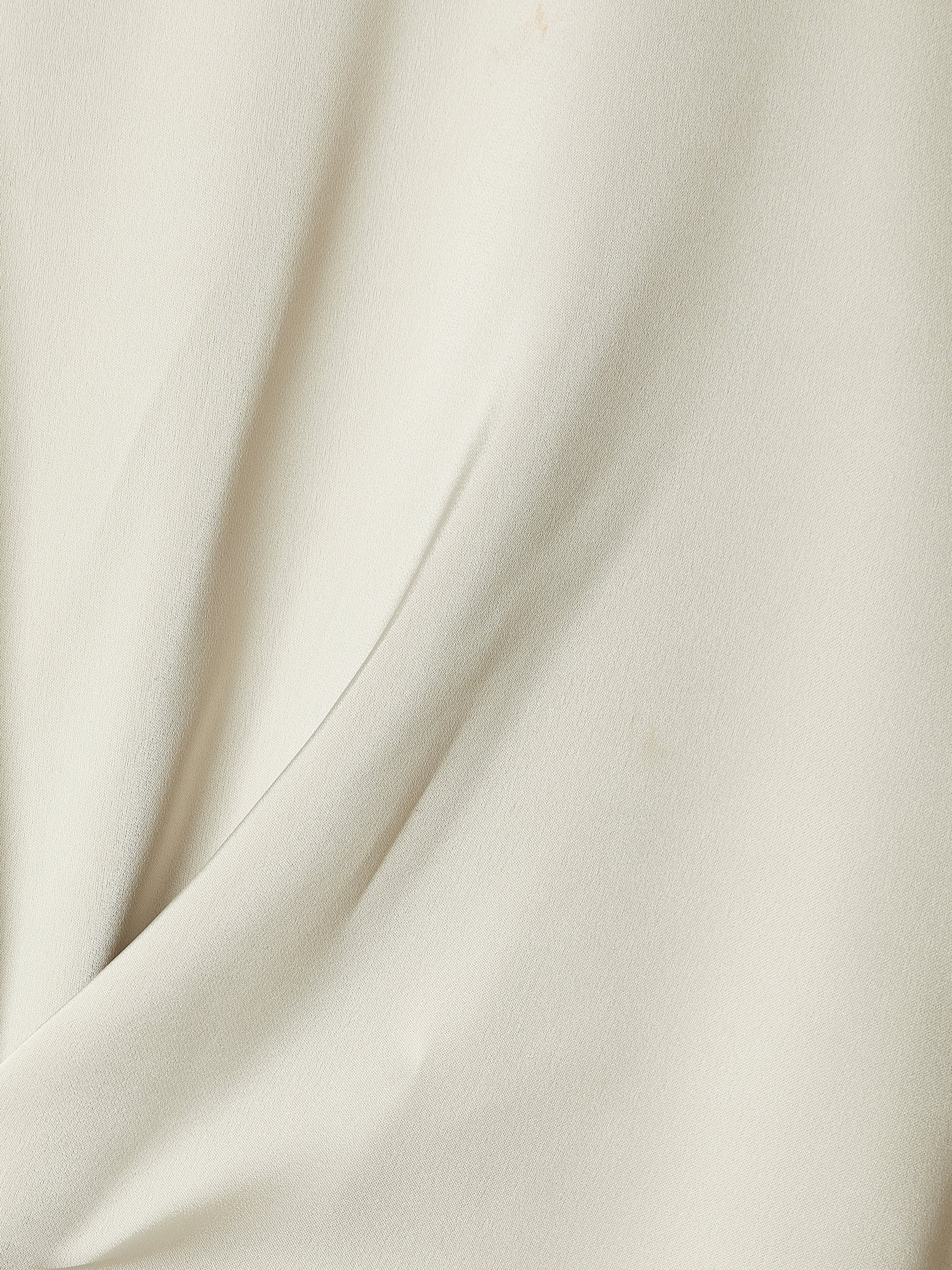 Short-Sleeve Cocktail Midi Dress with Draped Detail