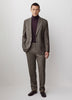 Tailored Brown Pinstripe Wool Blend Pant