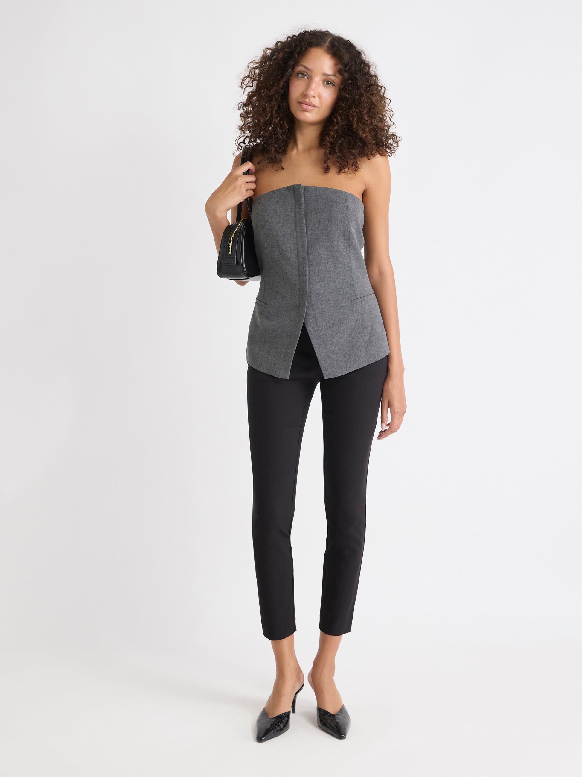 Sleeveless Bustier Blouse