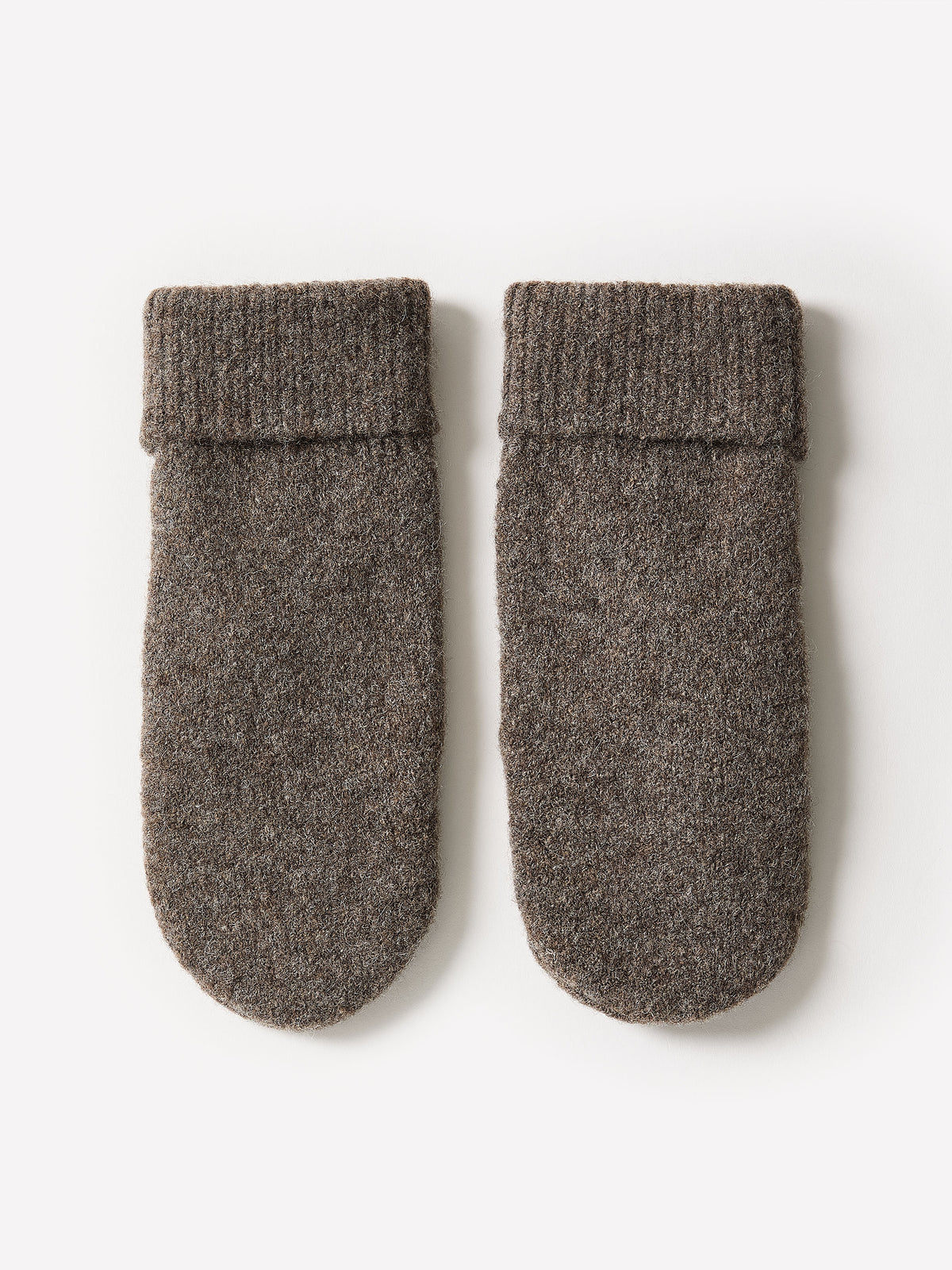 Brushed Jersey Knit Flip Mittens with Wool Blend