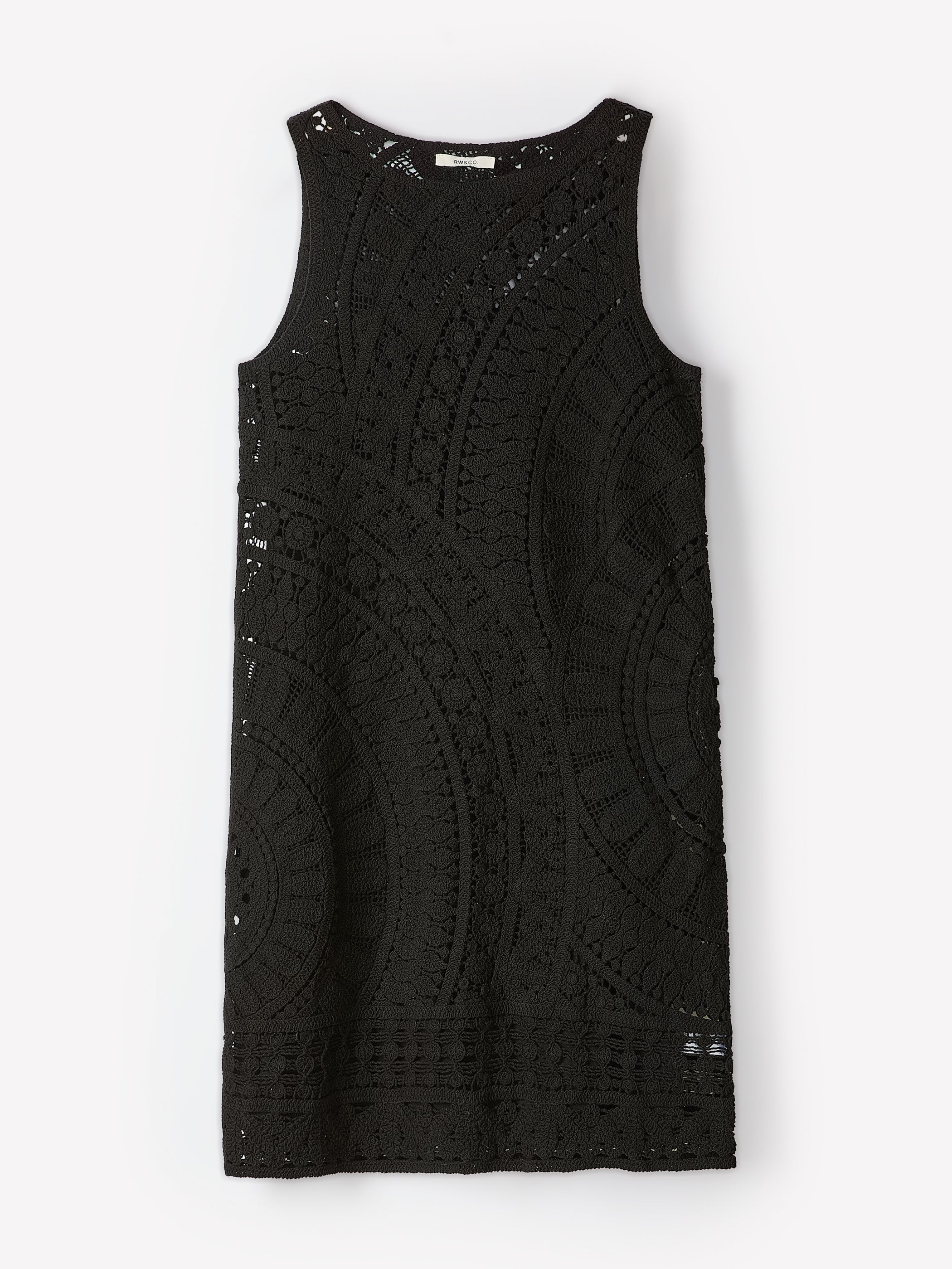 Sleeveless Crochet Mini Dress