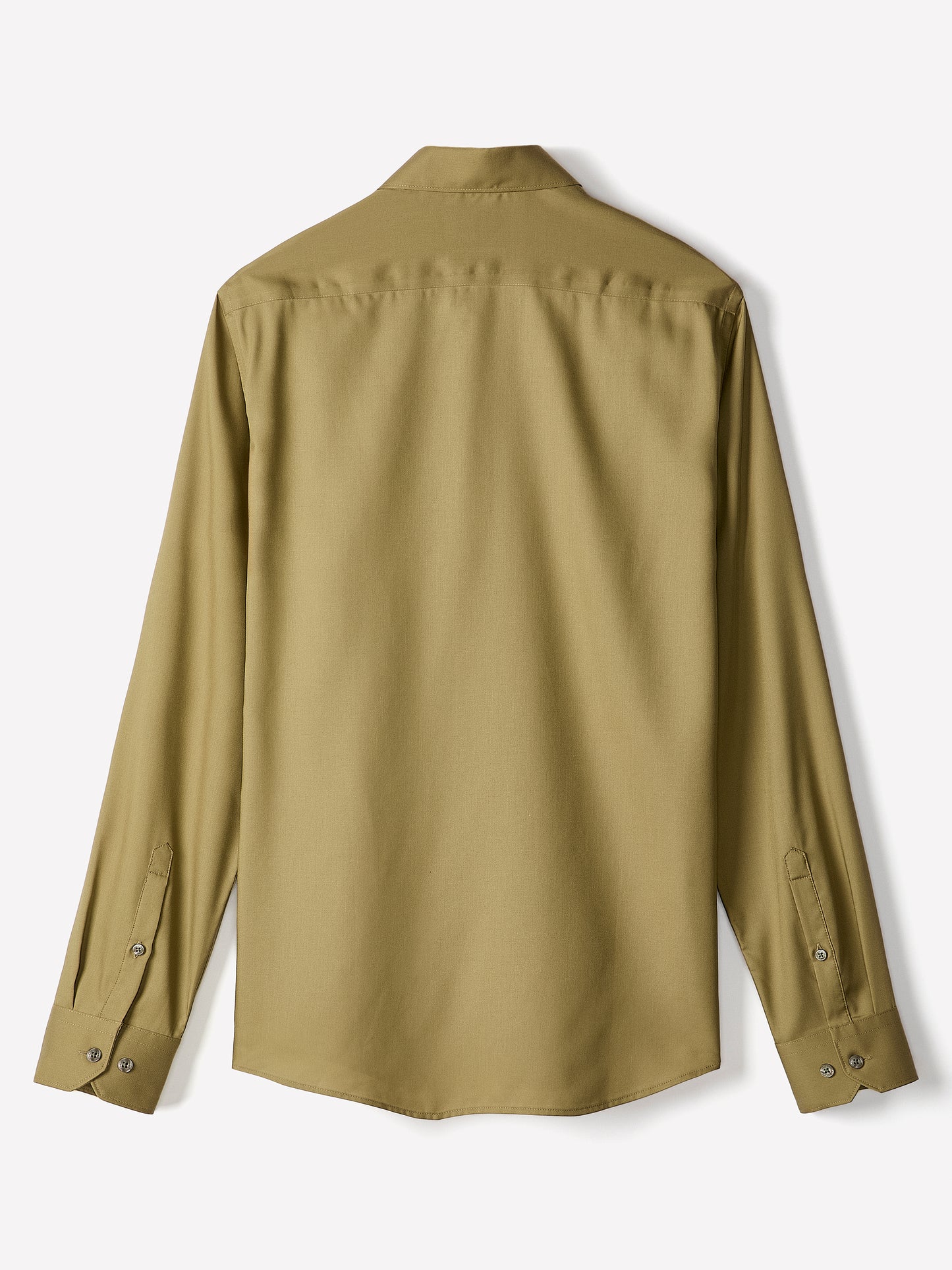 Slim-Fit Solid Twill Dress Shirt