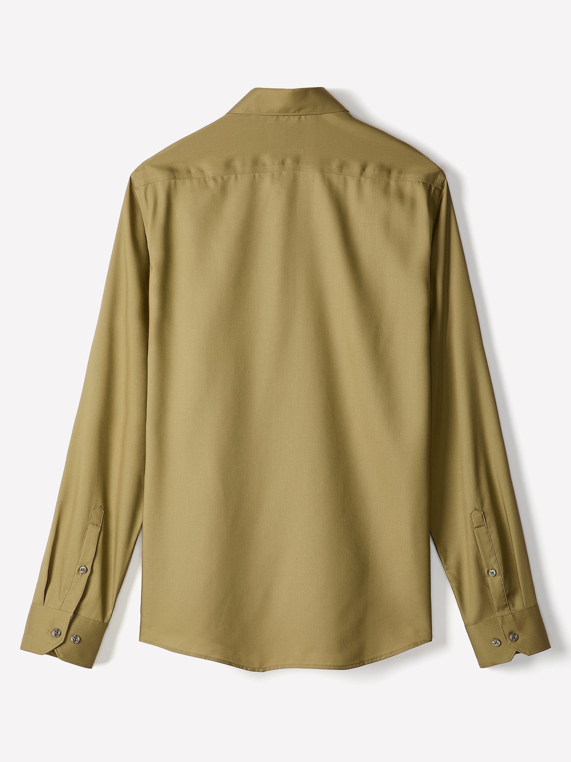 Slim-Fit Solid Twill Dress Shirt