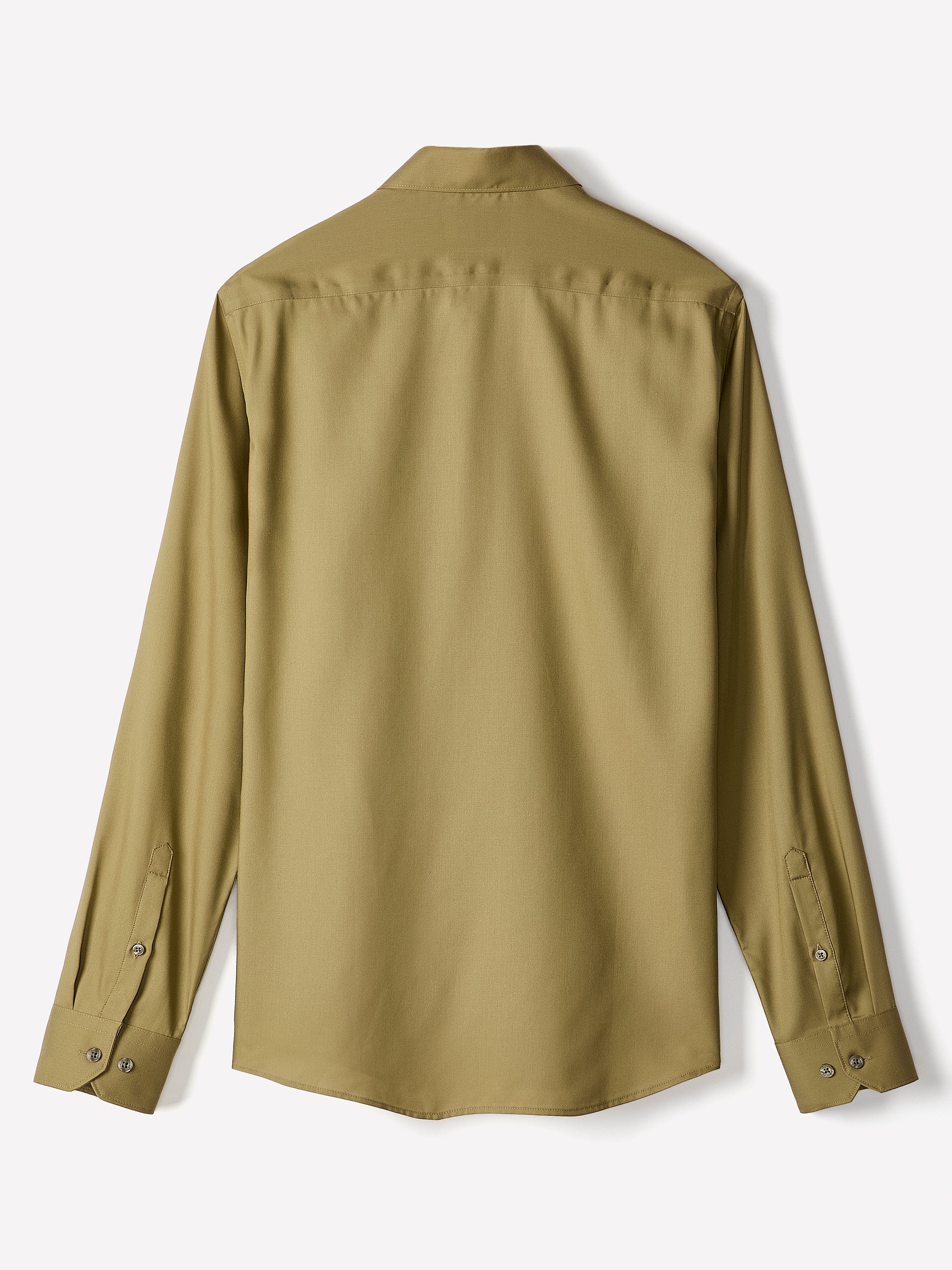 Slim-Fit Solid Twill Dress Shirt