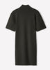 Short-Sleeve Mock-Neck Mini Sweater Dress