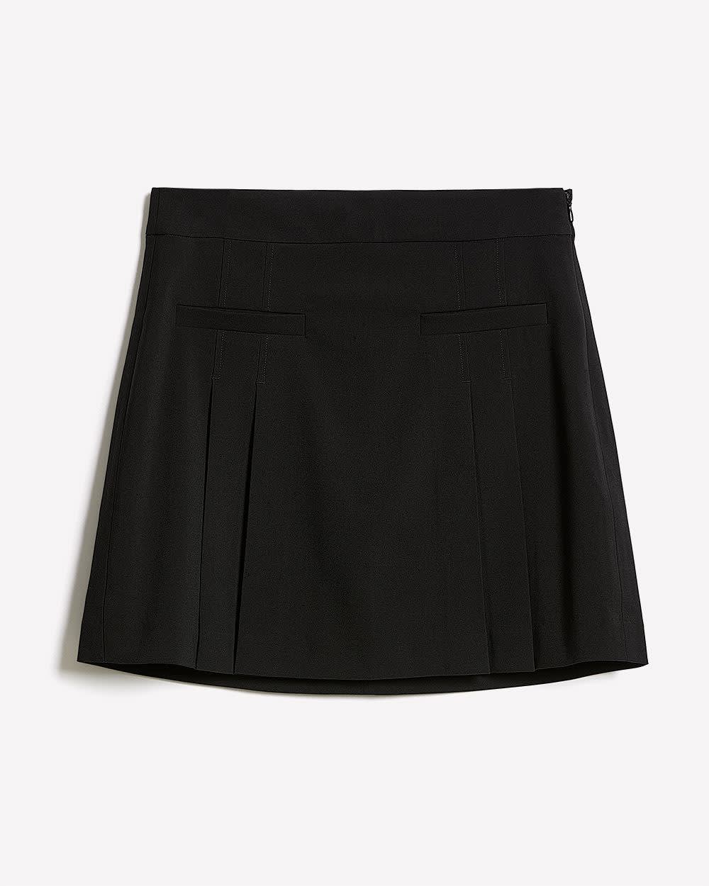 Ultra High-Rise Pleated Twill Mini Skirt