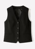 Woven Fitted Sleeveless Waistcoat Stretch Fabric