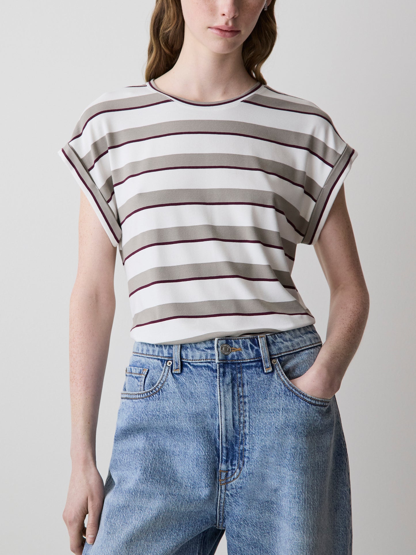 Extended-Sleeve Crew-Neck Tee