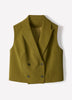 Woven Sleeveless Fitted Waistcoat with Stretch Fabric