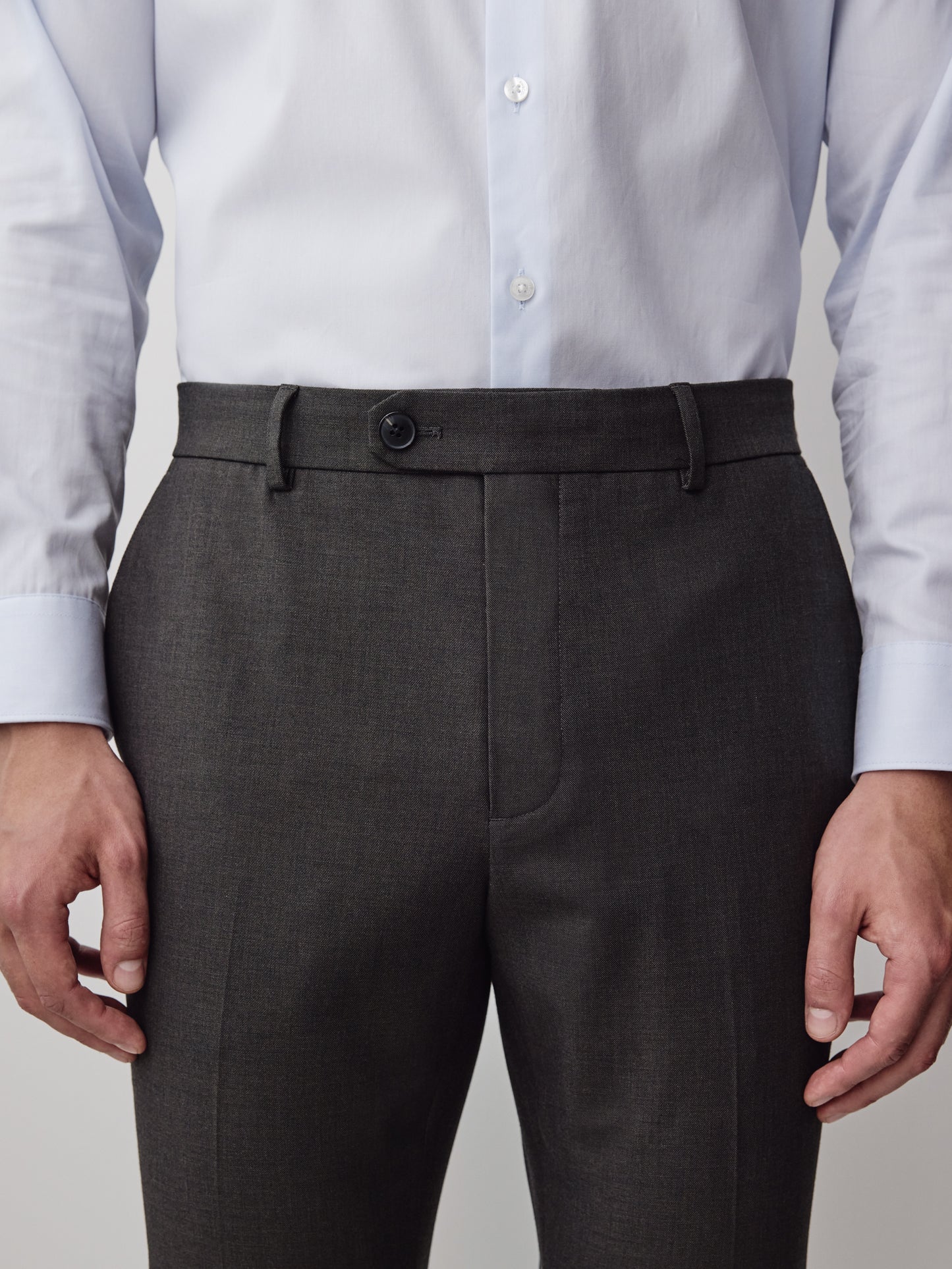 Slim-Leg Wool-Blend Pant