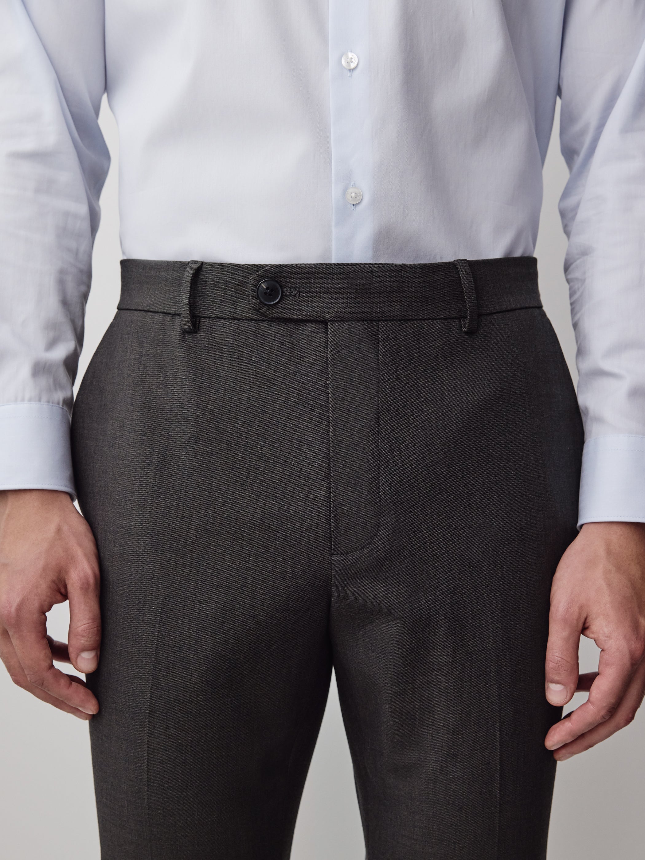 Slim-Leg Wool-Blend Pant