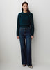 Long-Sleeve Crew-Neck Spongy Pullover