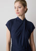Knit Midi Dress With Belted Neck