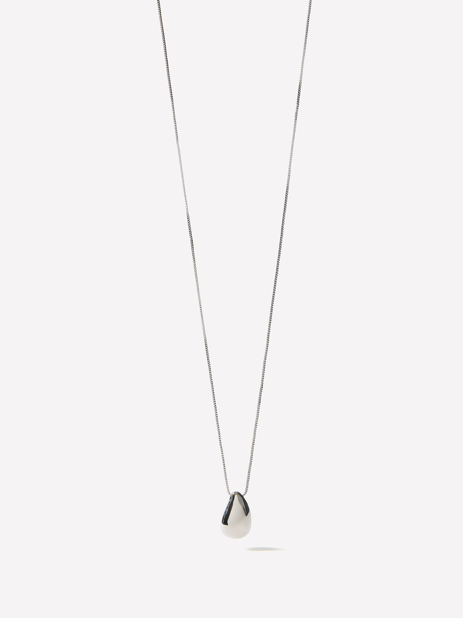 Necklace with Sculptural Metal Pendant