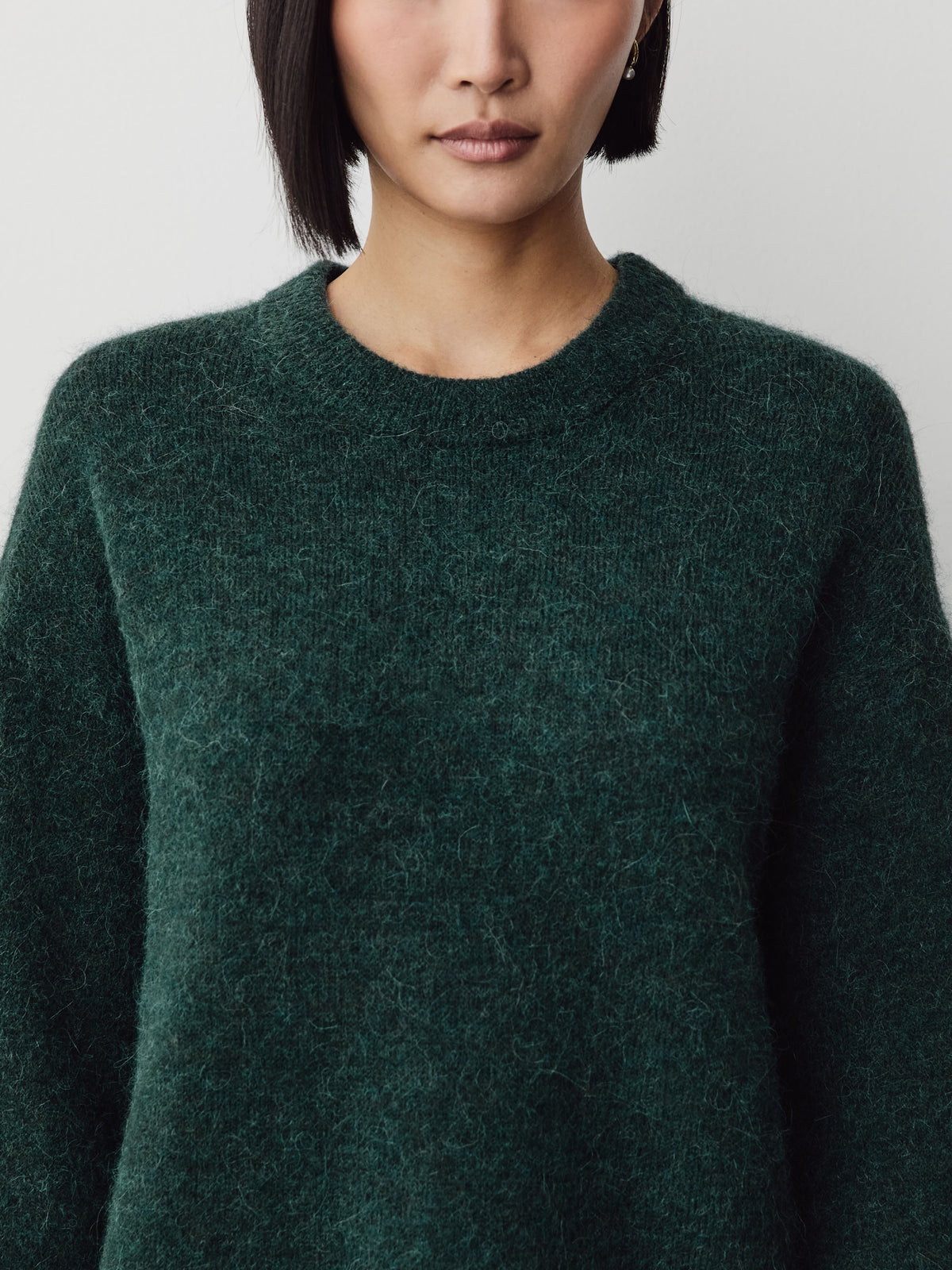 Wool-Blend Long-Sleeve Crew-Neck Sweater
