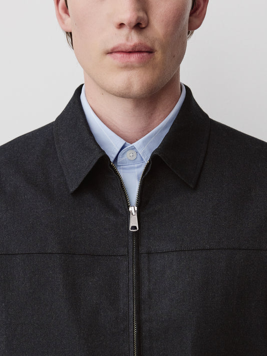 Woven Mens Jacket, Brushed Fabric, Milkman Style