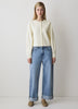 Knit Sweater Cardigan Sculpted Sleeve