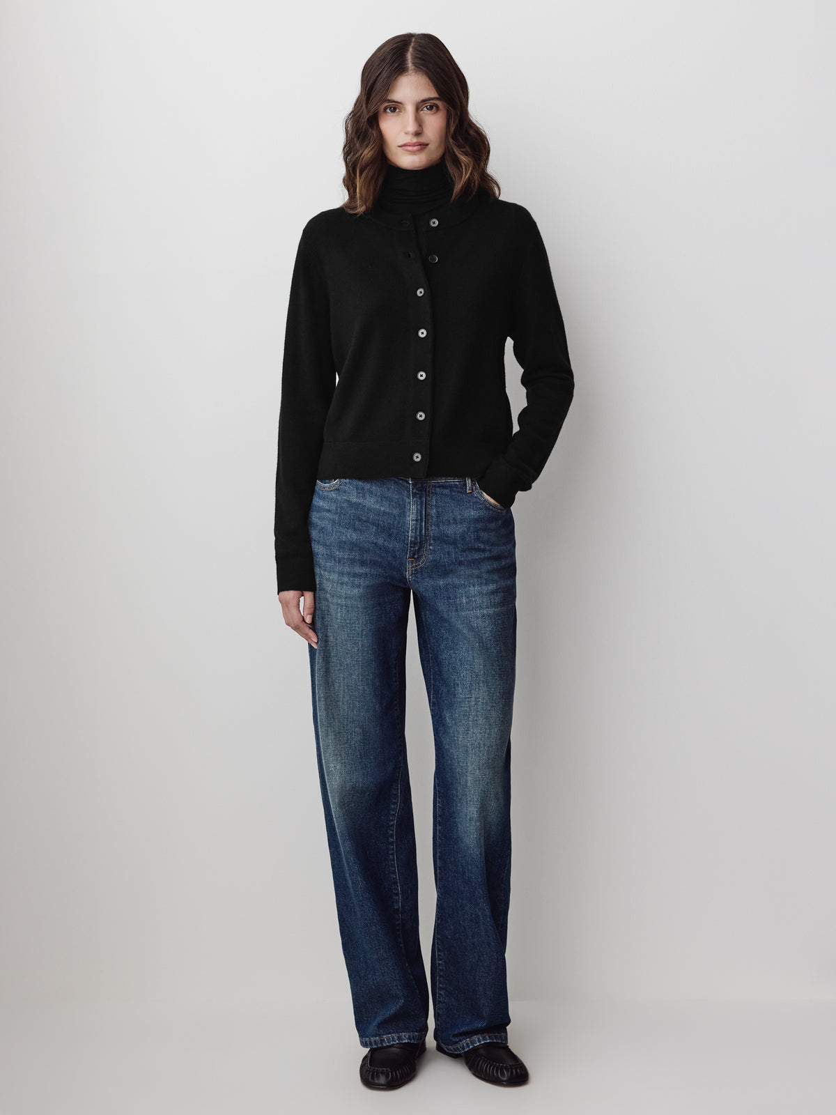 Merino Wool Button-Down Cardigan
