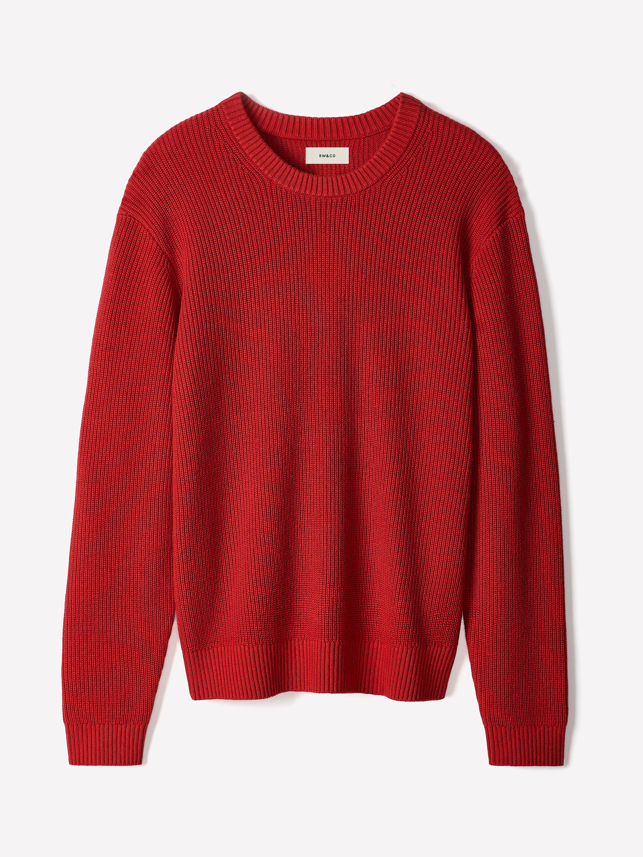 Knit Crewneck Sweater Cotton Cashmere Blend
