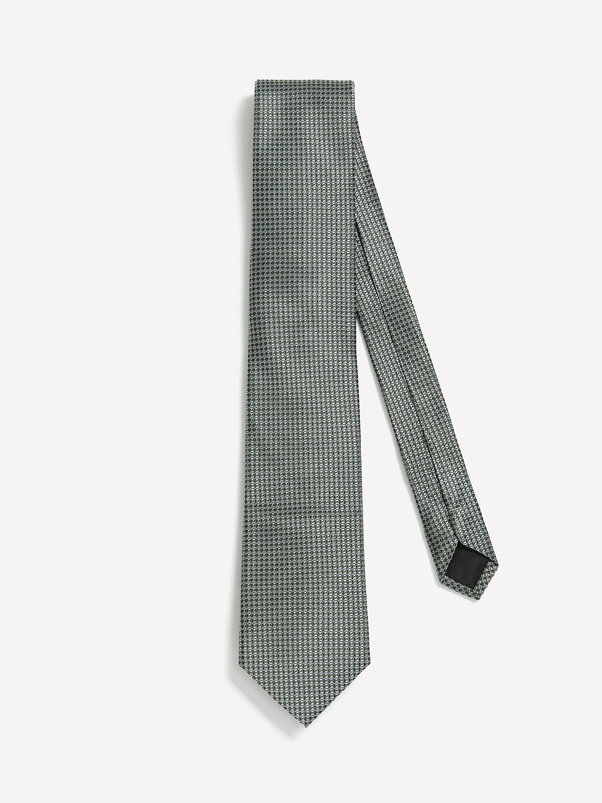 Mint Regular Tie with Geometric Pattern