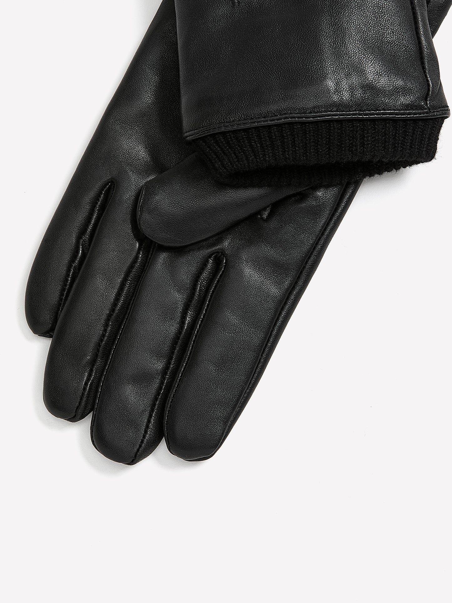 Tech-Friendly Leather Gloves