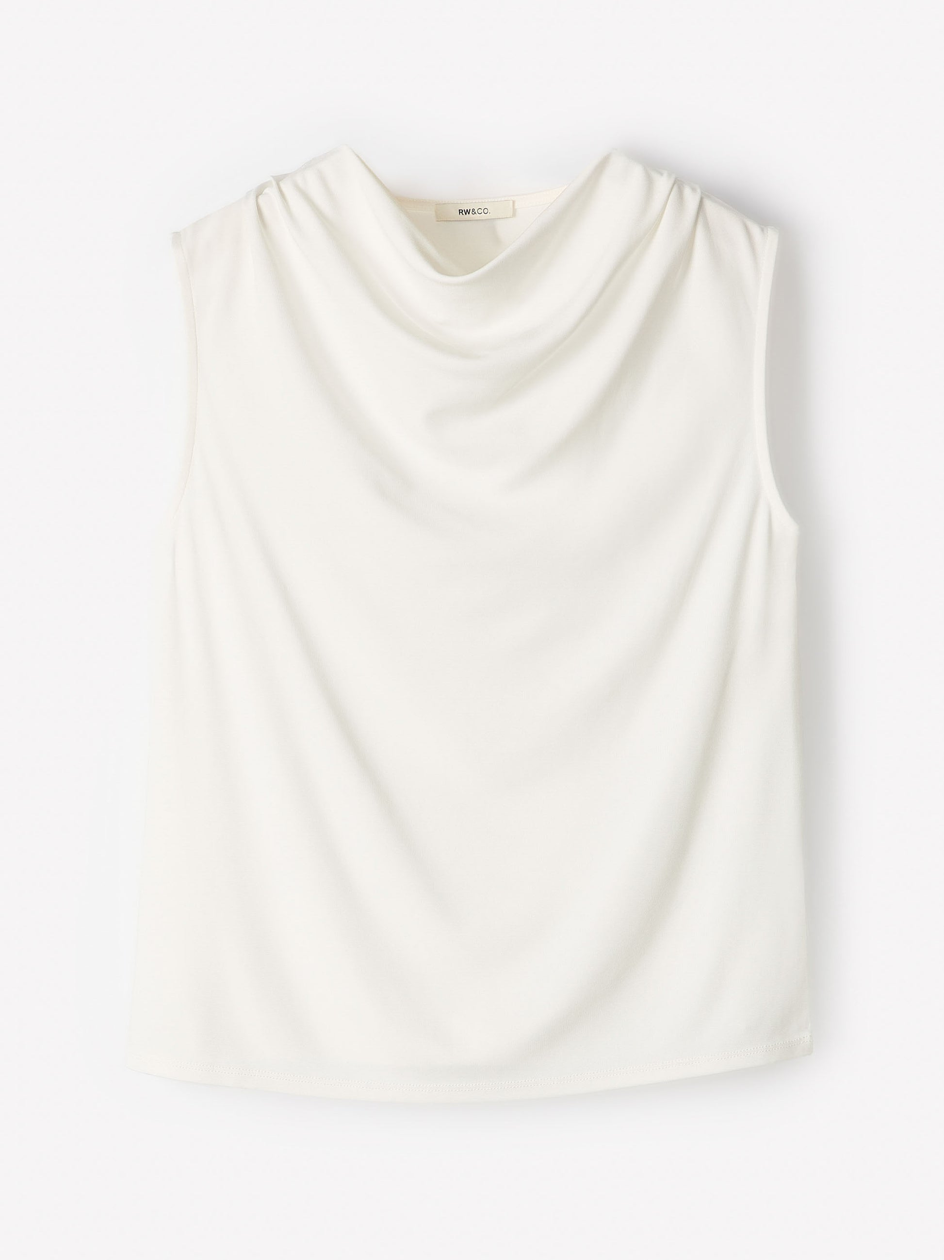 Sleeveless Top with Cowl Neckline